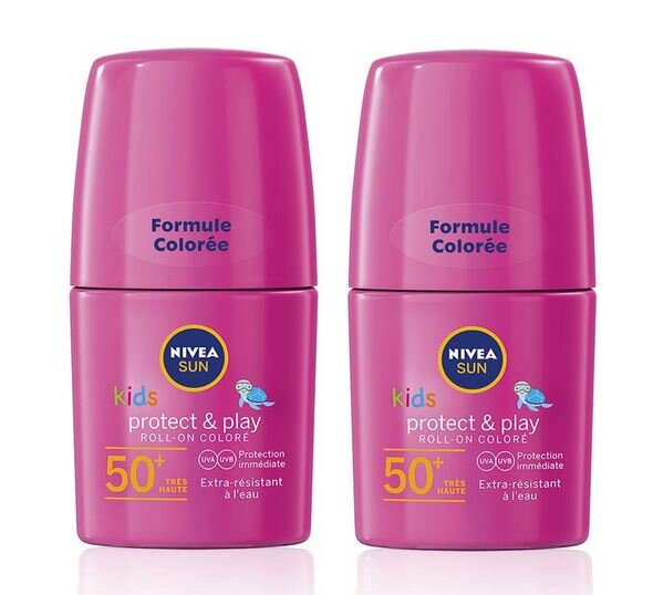 NIVEA SUN Kids Schutz & Pflege: Sonnenroller LSF 50+ für Kinder - 2er Pack