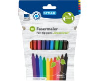 Fasermalstifte, 10 Stück, recycelt