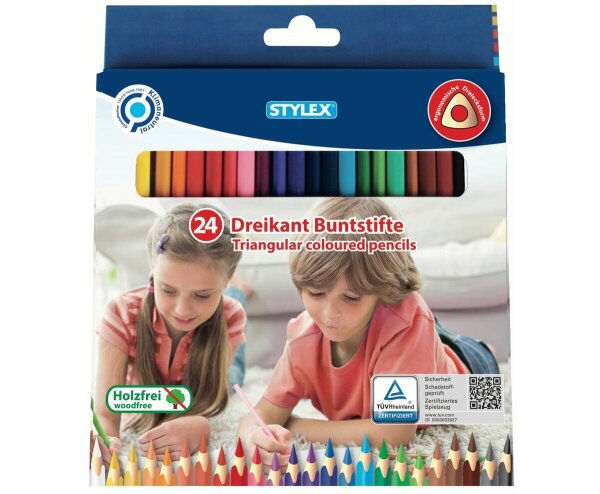 Buntstifte, Dreikant, 24 Stück