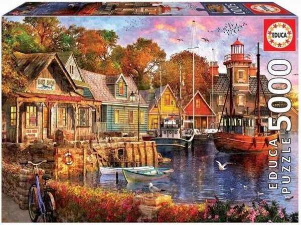 Educa Puzzle 5000 Teile Abends am Hafen