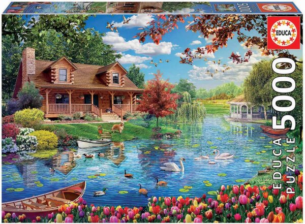 Educa Puzzle 5000 Teile Haus am See 19056