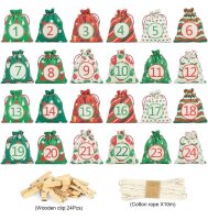 Adventskalender Stoffbeutel