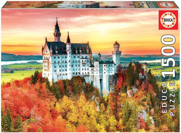 Educa Puzzle 1500 Schloss Neuschwanstein im Herbst 19042